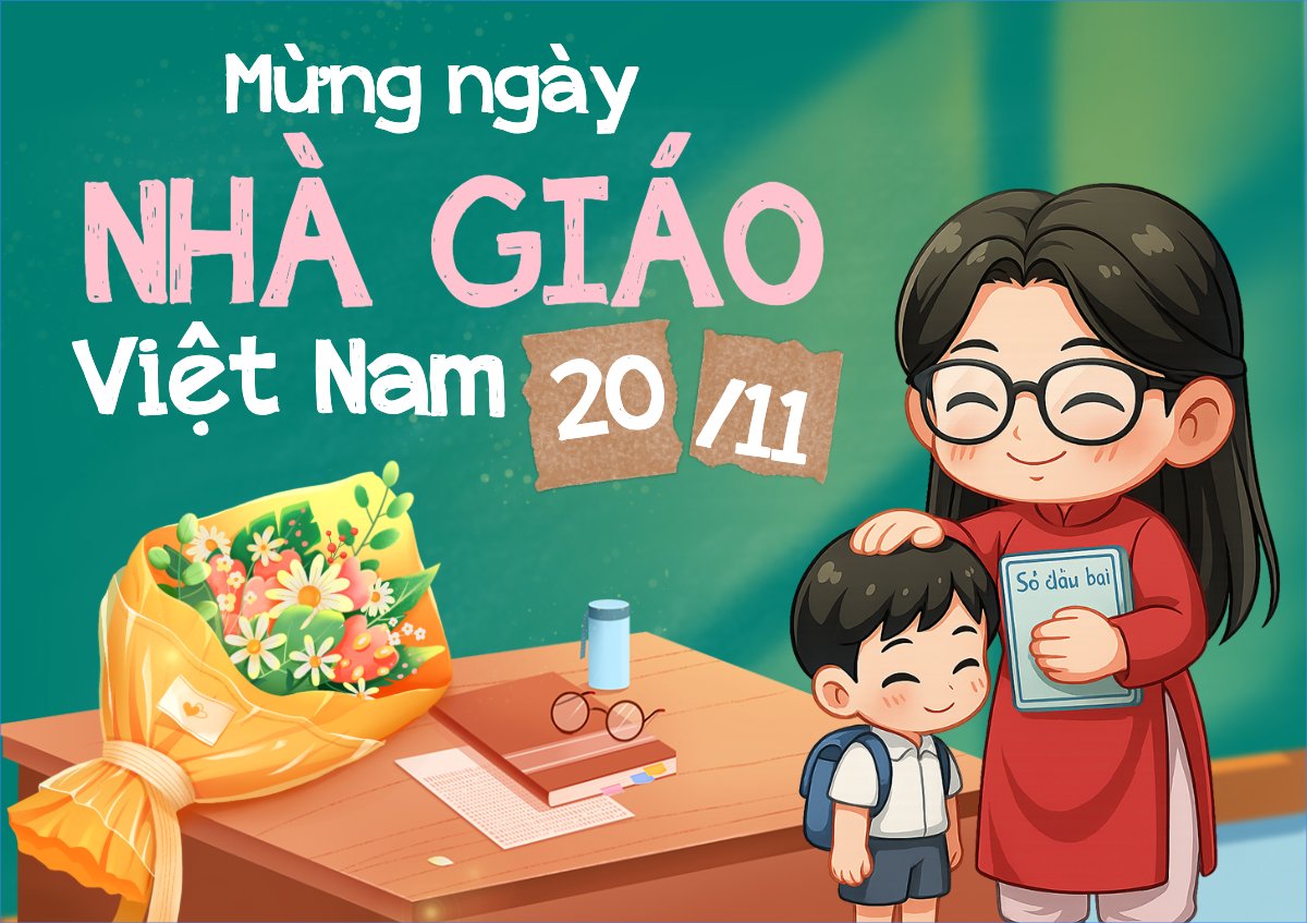 Mẫu Thiệp chúc mừng Mừng ngày Nhà Giáo Việt Nam — LayerPic