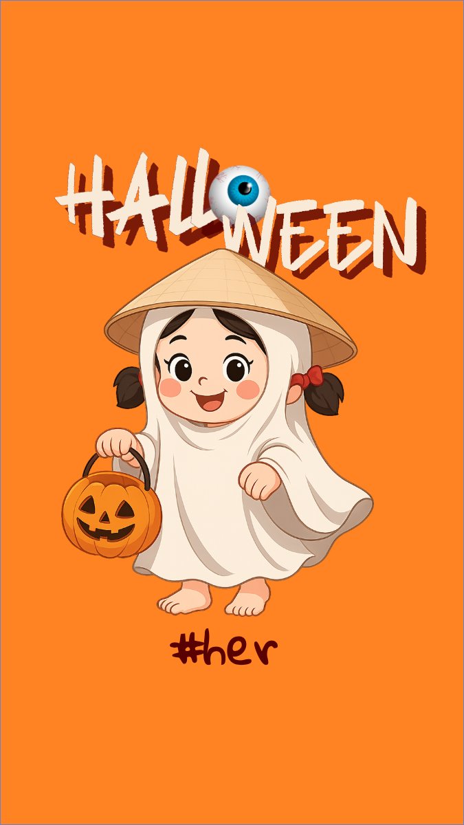 Halloween, lễ hội ma quái, sự kiện, event, dễ thương, cute, chibi, hoạt hình, cartoon