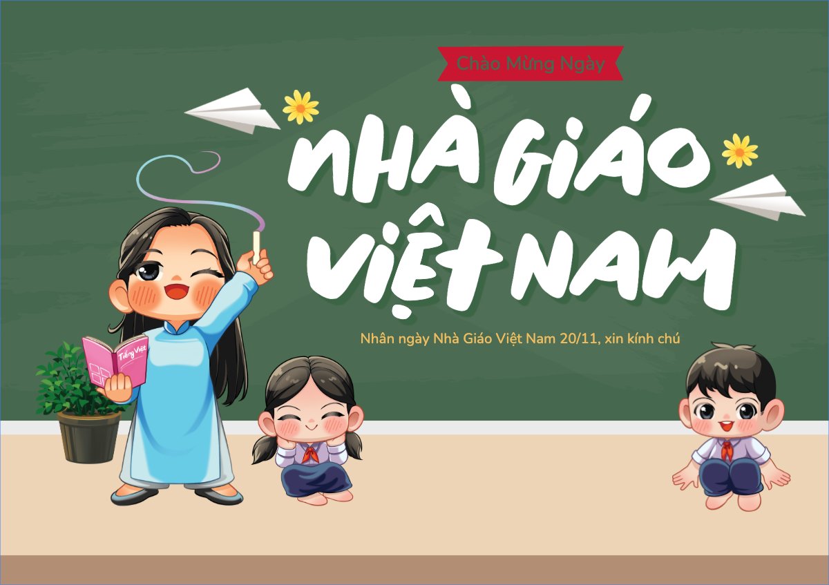 Mẫu Thiệp chúc mừng Mừng ngày nhà Giáo — LayerPic