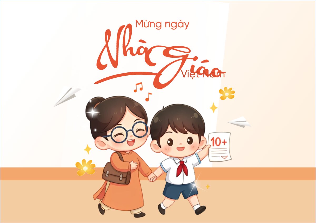Mẫu Thiệp chúc mừng Nhà Giáo Việt Nam — LayerPic