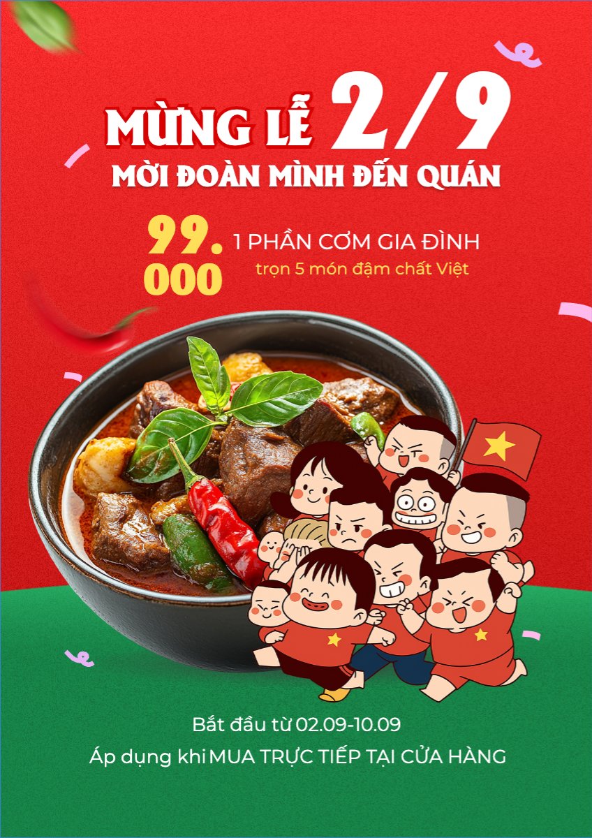 Mẫu Poster chuẩn 2/9, Quốc Khánh, lễ hội, Việt Nam, food, ẩm thực, sự kiện, event, hiện đại, sang trọng, modern — LayerPic