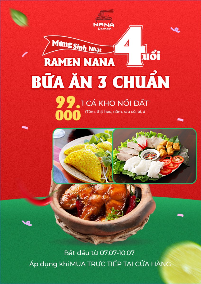 Mẫu Poster chuẩn Cá kho, bánh xèo, gỏi, đồ ăn, food, thực phẩm, ẩm thực, món ăn, F&B, nhà hàng, thức ăn, dễ thương, hiện đại — LayerPic