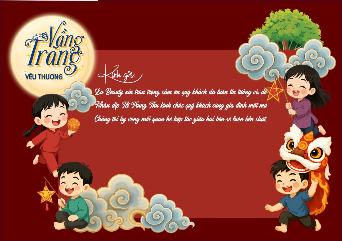 Mẫu Thiệp chúc mừng Trung thu, Tết Đoàn Viên, mid-autumn festival, sự kiện, event, dễ thương, cute, chibi, hoạt hình, cartoon — LayerPic