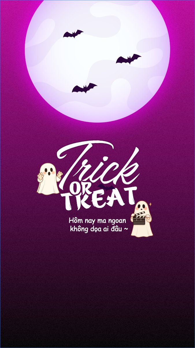 Mẫu Hình nền điện thoại Halloween, lễ hội ma quái, sự kiện, event, dễ thương, cute, chibi, hoạt hình, cartoon — LayerPic