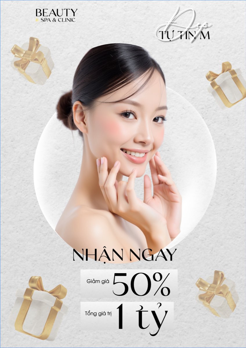 Mẫu Poster chuẩn Spa, beauty, làm đẹp, thẩm mỹ, cosmetics, hiện đại, morden — LayerPic