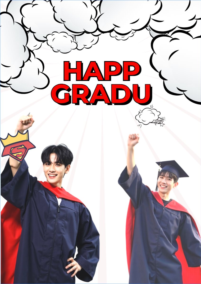 Mẫu Poster chuẩn Tốt nghiệp, kỉ yếu, Graduation, yearbook, sự kiện, event, giáo dục, education, superman — LayerPic