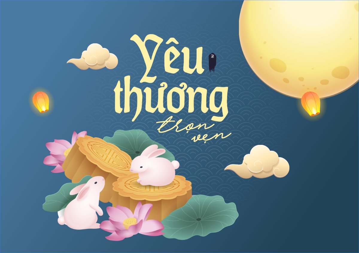 Trung thu, Tết Đoàn Viên, mid-autumn festival, sự kiện, event, dễ thương, cute, chibi, hoạt hình, cartoon