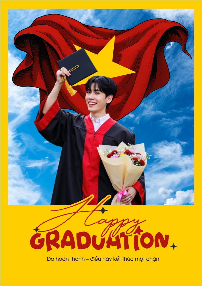 Mẫu Poster chuẩn Tốt nghiệp, kỉ yếu, Graduation, yearbook, sự kiện, event, giáo dục, education, Việt Nam — LayerPic