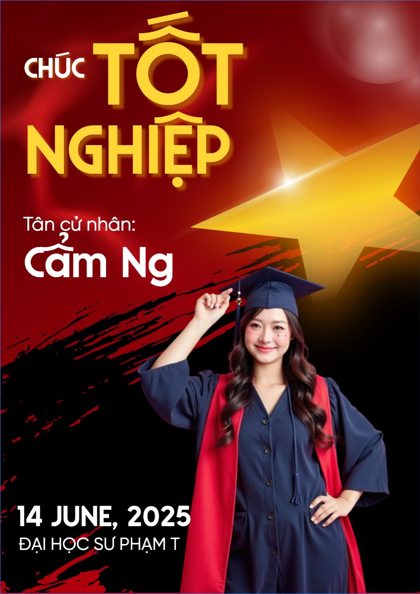 Mẫu Poster chuẩn Tốt nghiệp, kỉ yếu, Graduation, yearbook, sự kiện, event, giáo dục, education — LayerPic