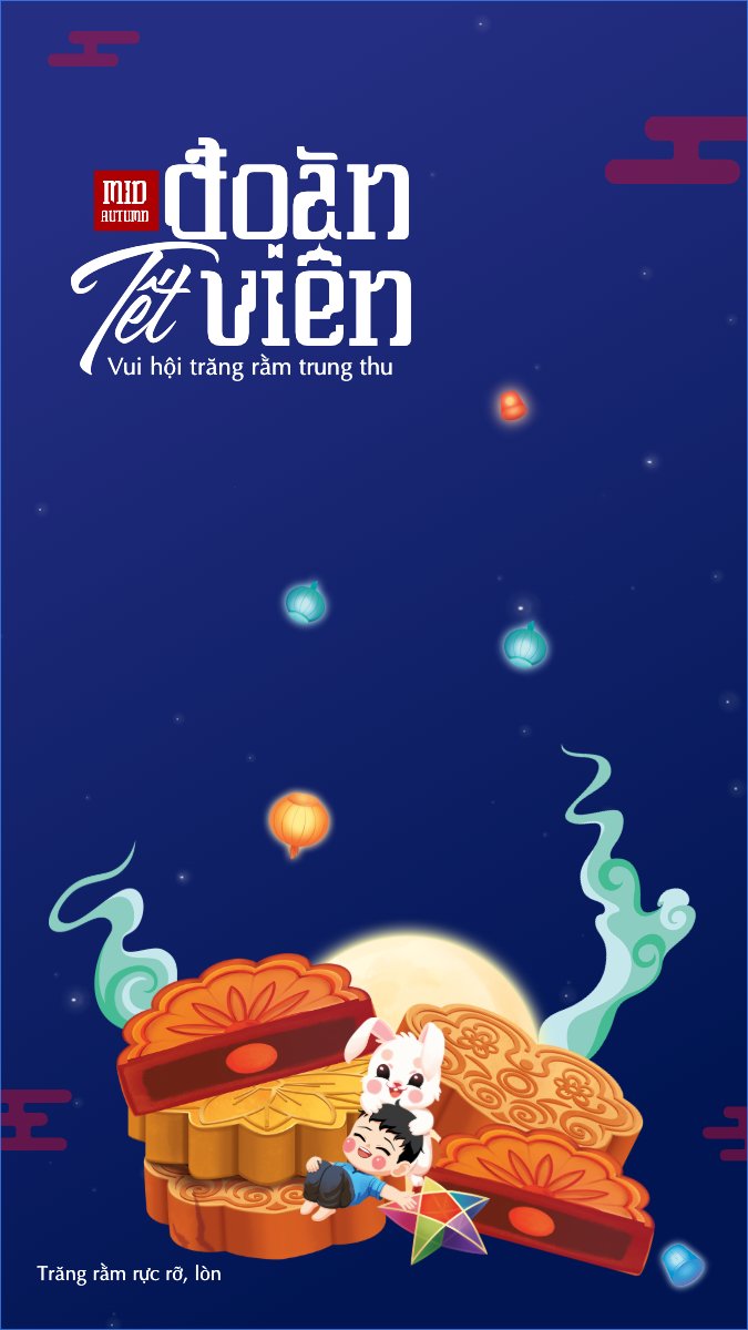 Mẫu Hình nền điện thoại Trung thu, Tết Đoàn Viên, mid-autumn festival, sự kiện, event, dễ thương, cute, chibi, hoạt hình, cartoon — LayerPic