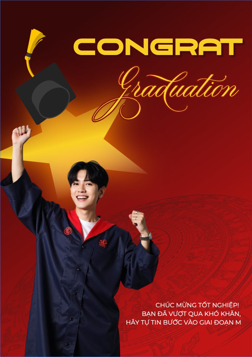 Mẫu Poster chuẩn Tốt nghiệp, kỉ yếu, Graduation, yearbook, sự kiện, event, giáo dục, education — LayerPic