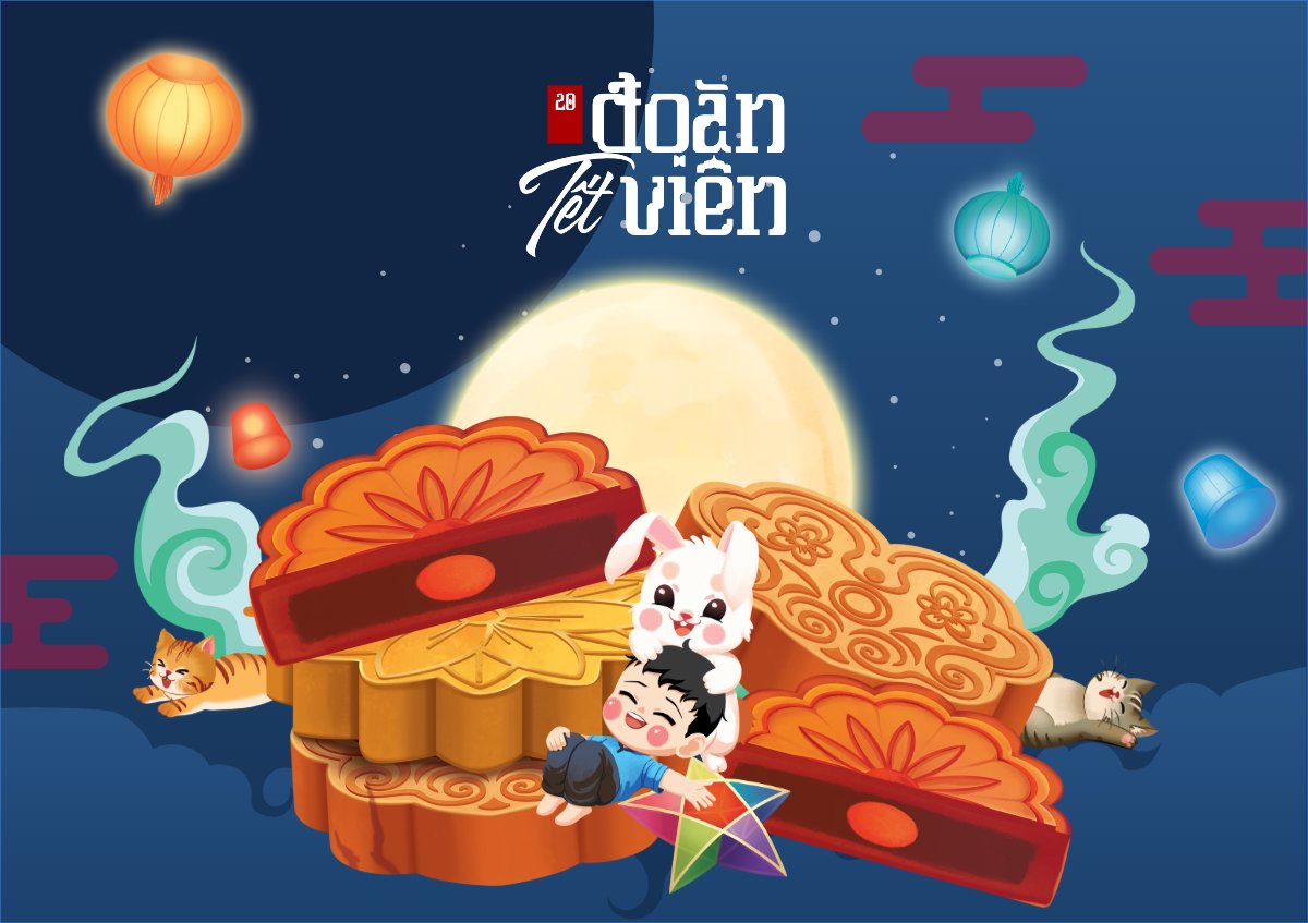Trung thu, Tết Đoàn Viên, mid-autumn festival, sự kiện, event, dễ thương, cute, chibi, hoạt hình, cartoon