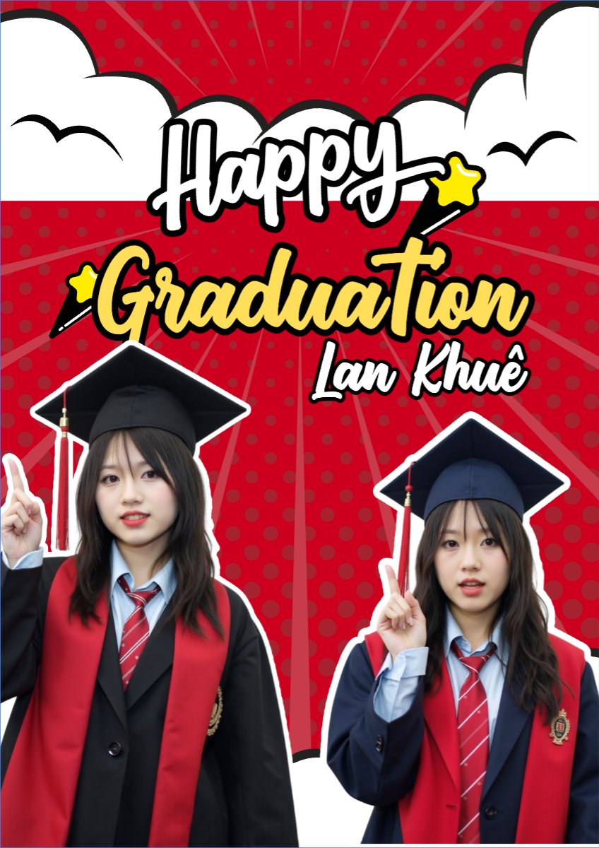 Mẫu Poster chuẩn Tốt nghiệp, kỉ yếu, Graduation, yearbook, sự kiện, event, giáo dục, education — LayerPic