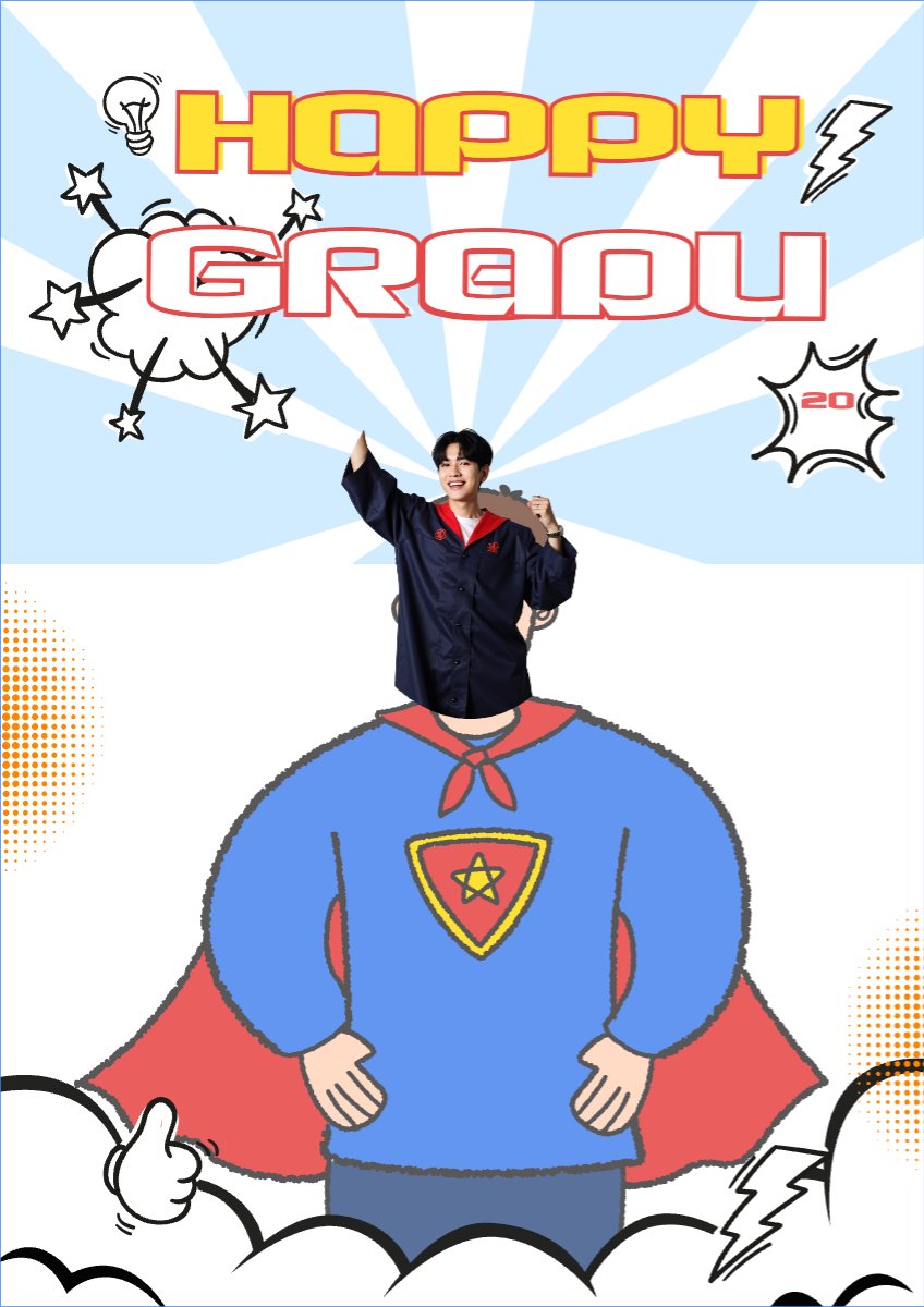 Mẫu Poster chuẩn Tốt nghiệp, kỉ yếu, Graduation, yearbook, sự kiện, event, giáo dục, education, superman — LayerPic