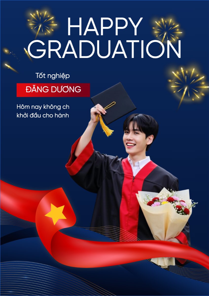 Mẫu Poster chuẩn Tốt nghiệp, kỉ yếu, Graduation, yearbook, sự kiện, event, chương trình, entertainment, Việt Nam — LayerPic