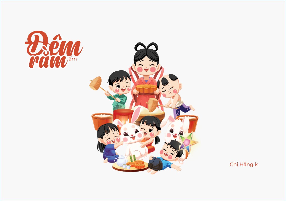 Trung thu, Tết Đoàn Viên, mid-autumn festival, sự kiện, event, dễ thương, cute, chibi, hoạt hình, cartoon