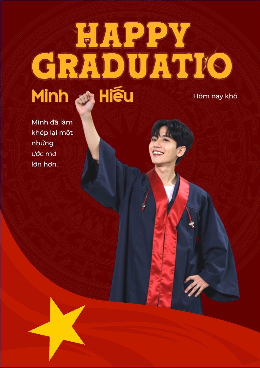 Mẫu Poster chuẩn Tốt nghiệp, kỉ yếu, Graduation, yearbook, sự kiện, event, giáo dục, education — LayerPic