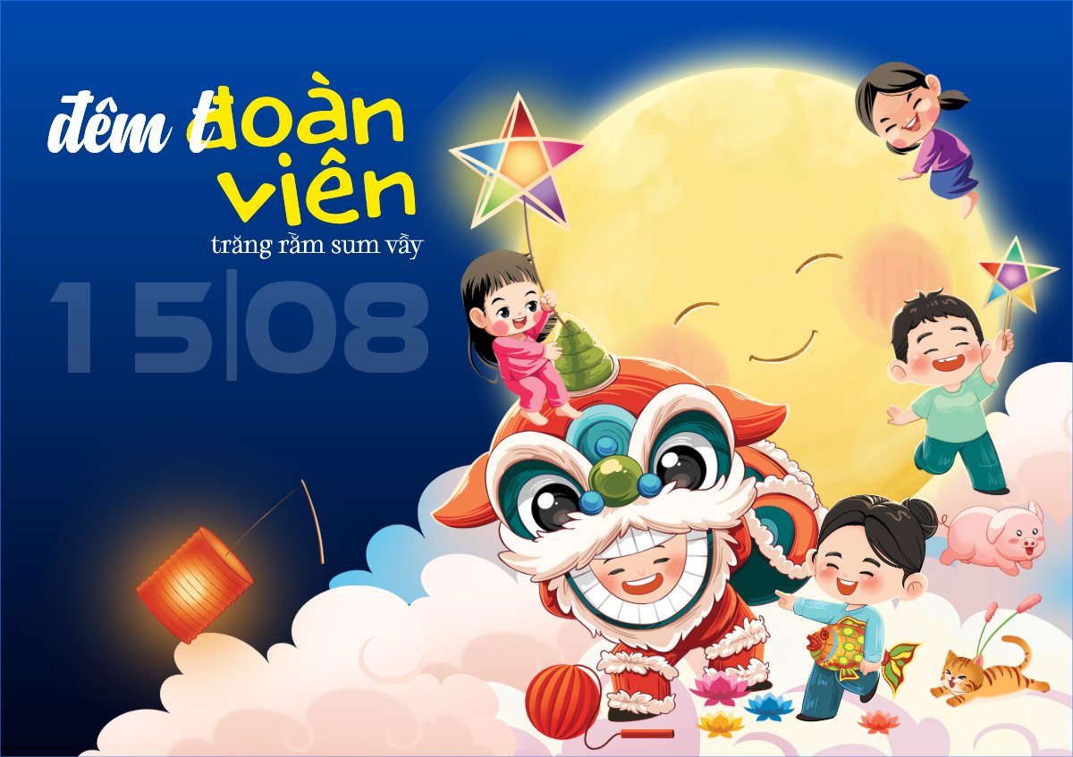 Trung thu, Tết Đoàn Viên, mid-autumn festival, sự kiện, event, dễ thương, cute, chibi, hoạt hình, cartoon