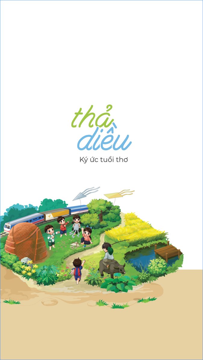 Thả diều, diều, trò chơi dân gian, truyền thống, Việt Nam, traditional, dễ thương, cute, chibi, hoạt hình, cartoon