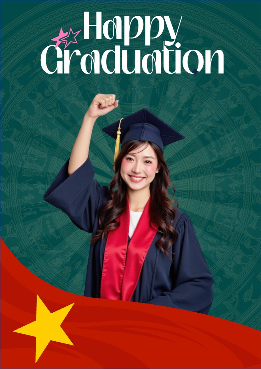 Mẫu Poster chuẩn Tốt nghiệp, kỉ yếu, Graduation, yearbook, sự kiện, event, giáo dục, education — LayerPic