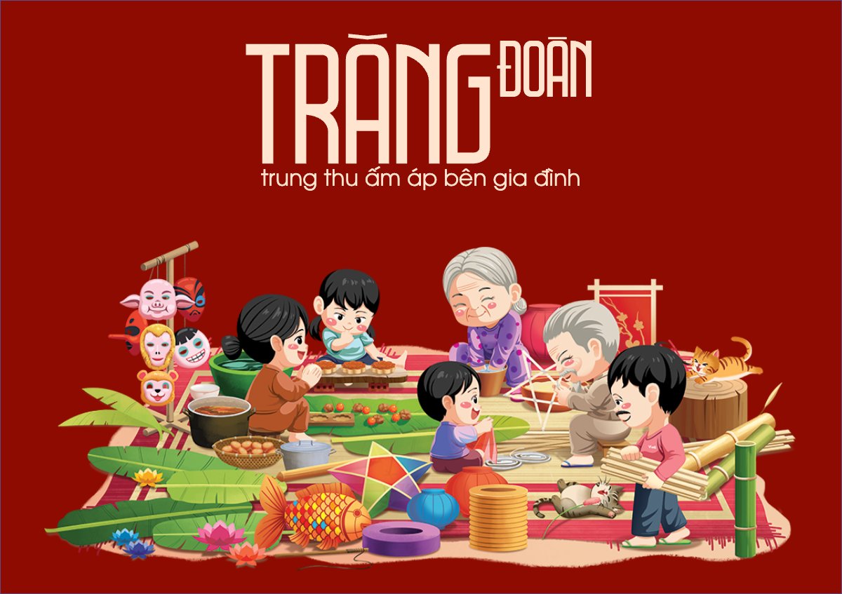 Trung thu, Tết Đoàn Viên, mid-autumn festival, sự kiện, event, dễ thương, cute, chibi, hoạt hình, cartoon
