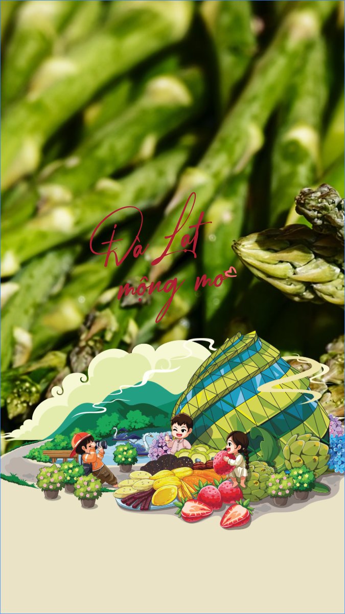 Mẫu Hình nền điện thoại Đà Lạt, Việt Nam, địa danh, du lịch, travel, dễ thương, cute, chibi, hoạt hình, cartoon — LayerPic