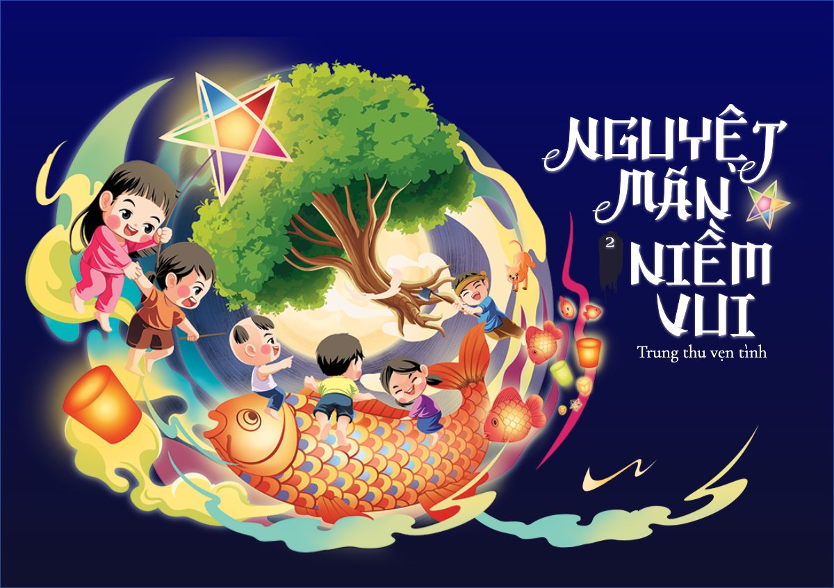 Trung thu, Tết Đoàn Viên, mid-autumn festival, sự kiện, event, dễ thương, cute, chibi, hoạt hình, cartoon