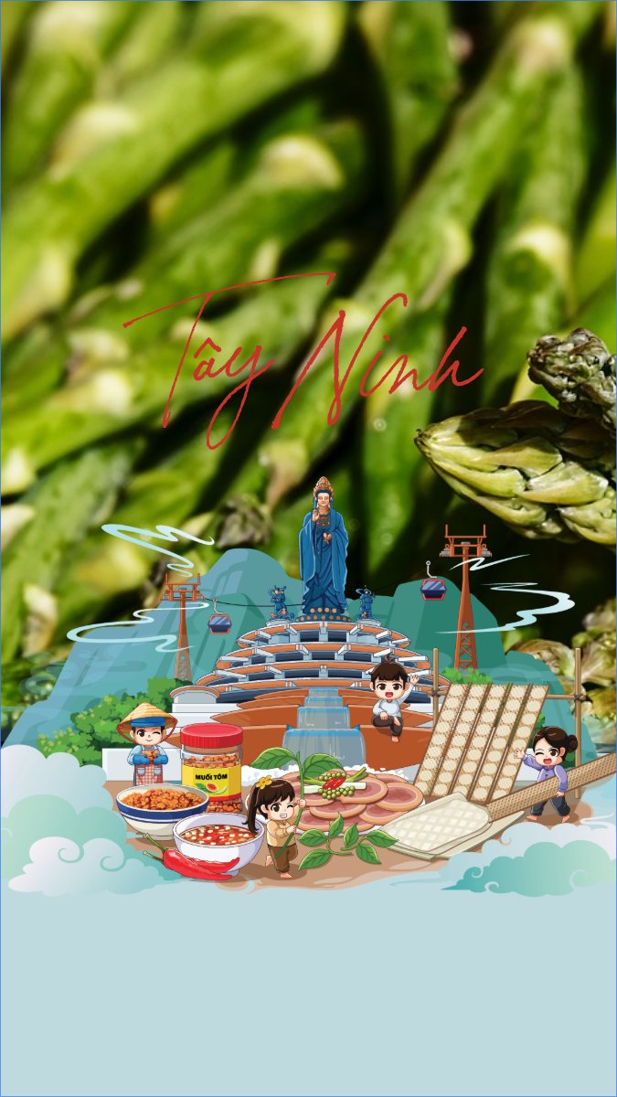 Mẫu Hình nền điện thoại Tây Ninh, Việt Nam, địa danh, du lịch, travel, dễ thương, cute, chibi, hoạt hình, cartoon — LayerPic