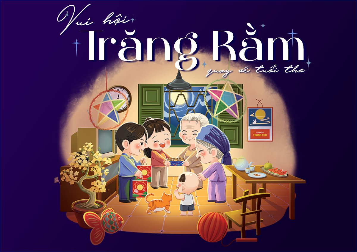 Trung thu, Tết Đoàn Viên, mid-autumn festival, sự kiện, event, dễ thương, cute, chibi, hoạt hình, cartoon