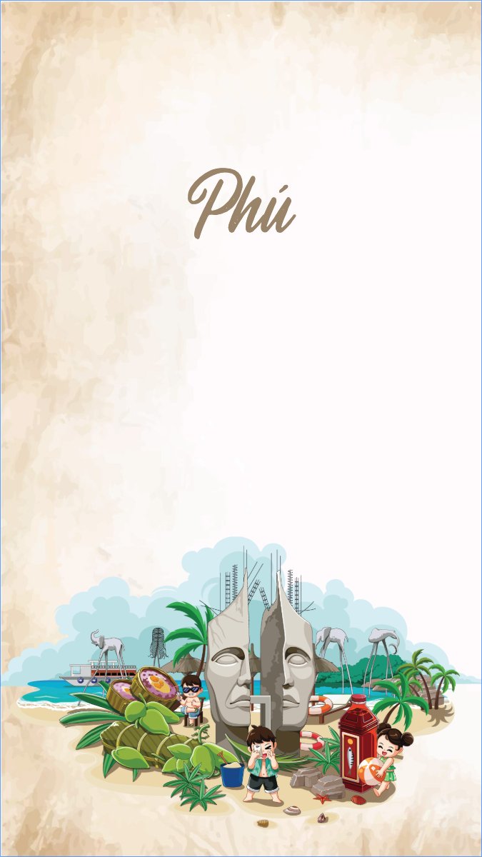 Mẫu Hình nền điện thoại Phú Quốc, Việt Nam, địa danh, du lịch, travel, dễ thương, cute, chibi, hoạt hình, cartoon — LayerPic