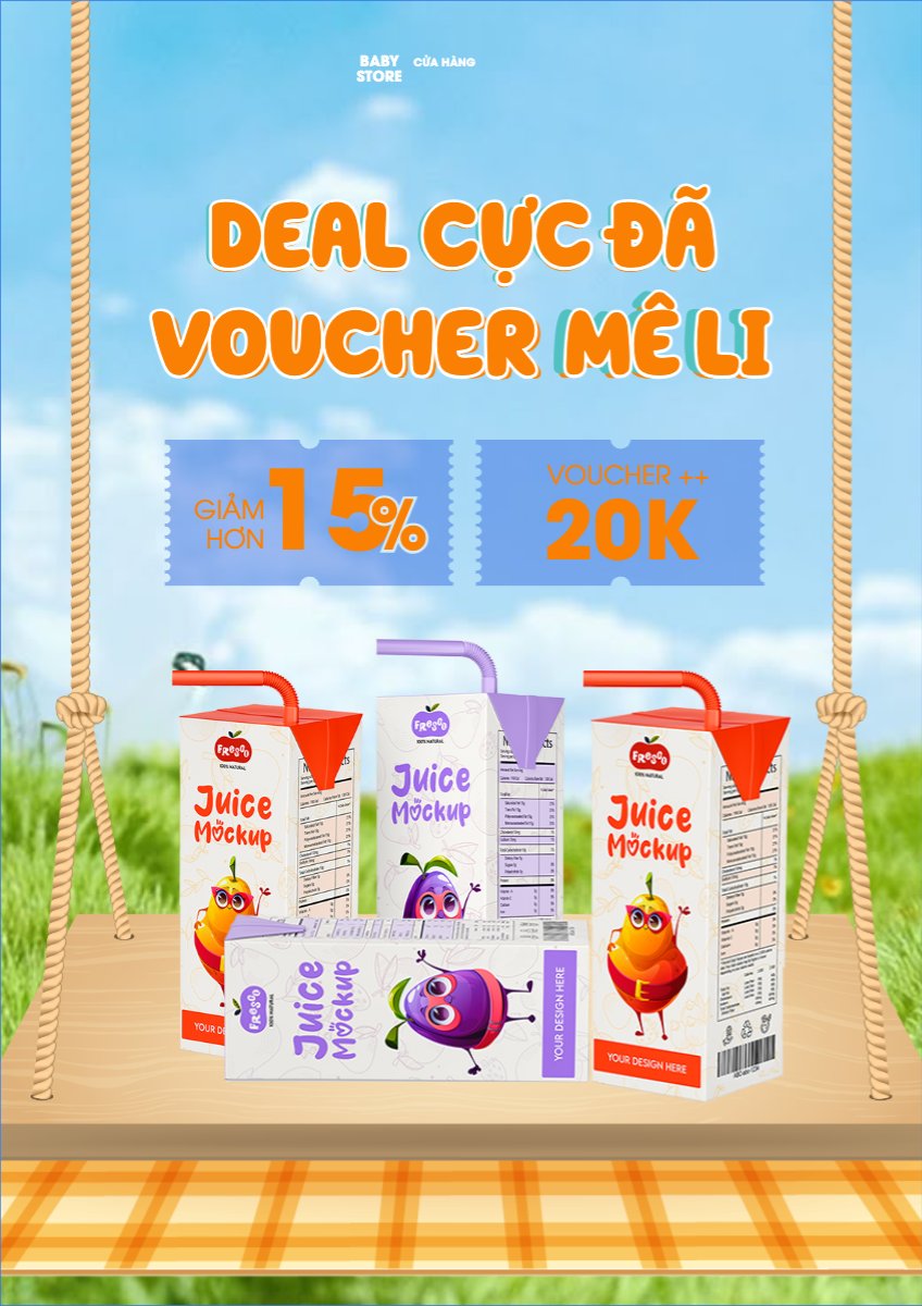 Mẫu Poster chuẩn Em bé, baby, trẻ em, kids, sự kiện, event, chương trình, sale, giải trí, entertainment — LayerPic