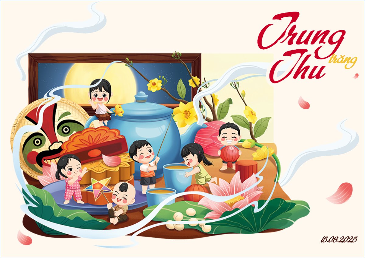 Trung thu, Tết Đoàn Viên, mid-autumn festival, sự kiện, event, dễ thương, cute, chibi, hoạt hình, cartoon