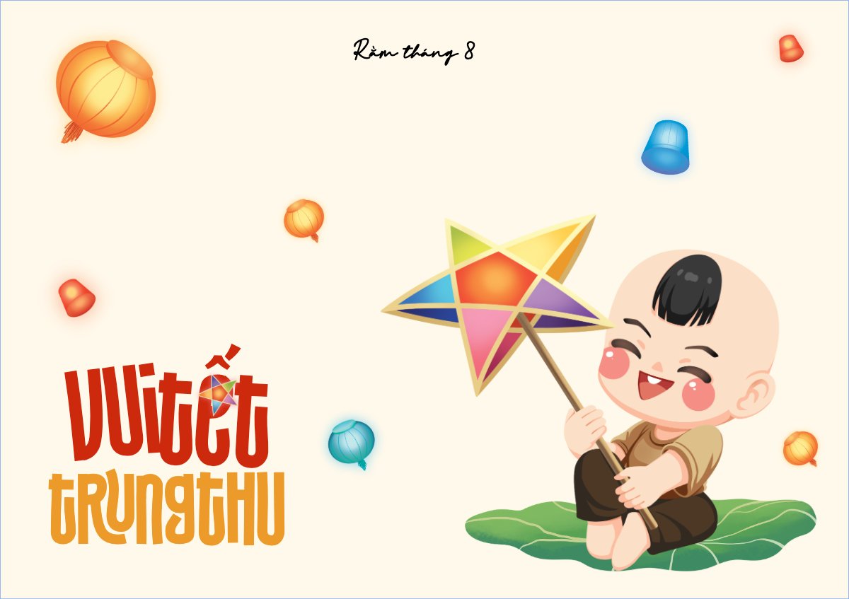 Trung thu, Tết Đoàn Viên, mid-autumn festival, sự kiện, event, dễ thương, cute, chibi, hoạt hình, cartoon