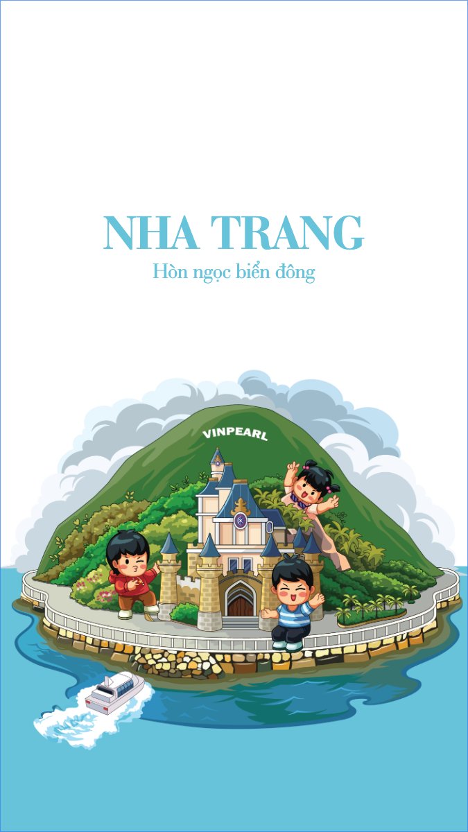 Nha Trang, Việt Nam, địa danh, du lịch, travel, dễ thương, cute, chibi, hoạt hình, cartoon	