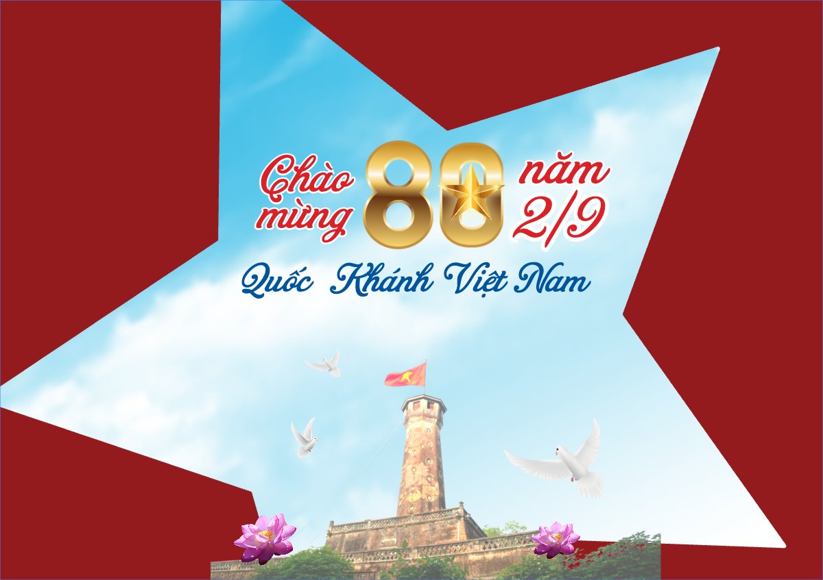 Mẫu Thiệp chúc mừng Việt Nam, lễ hội, 2/9, Quốc Khánh, hiện đại, sang trọng, modern — LayerPic