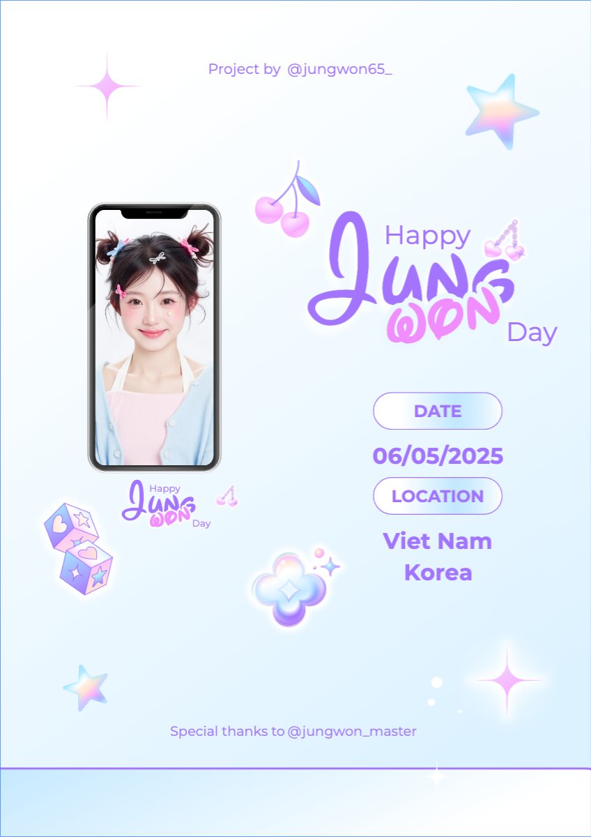 Mẫu Poster chuẩn Kpop, idol, thần tượng, sinh nhật, birthday, âm nhạc, music, sự kiện, event, giải trí — LayerPic