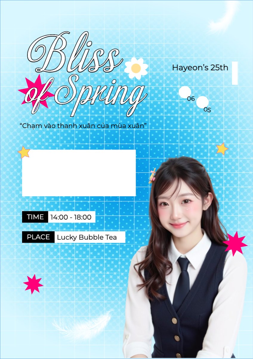 Mẫu Poster chuẩn Kpop, idol, thần tượng, sinh nhật, birthday, âm nhạc, music, sự kiện, event, giải trí — LayerPic