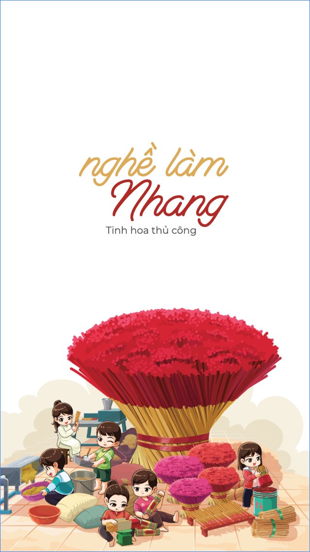 Nhang, làm nhang, truyền thống, Việt Nam, traditional, dễ thương, cute, chibi, hoạt hình, cartoon