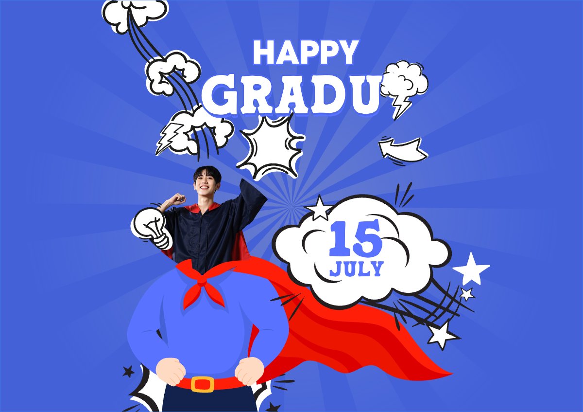 Tốt nghiệp, kỉ yếu, Graduation, yearbook, dễ thương, cute, chibi, hoạt hình, cartoon, superman