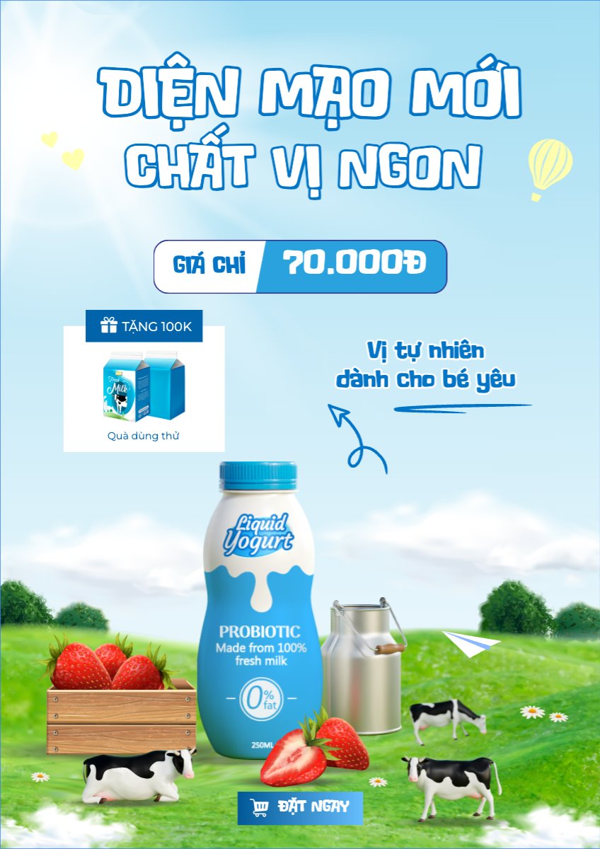 Mẫu Poster chuẩn Quốc tế thiếu nhi, 1/6, trẻ em, quảng cáo, giảm giá, ưu đãi, sale, ẩm thực, nước uống — LayerPic