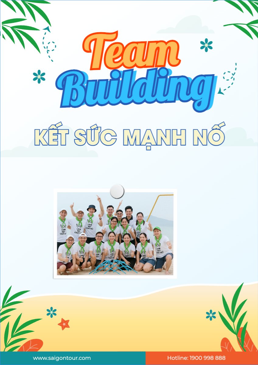 Mẫu Poster chuẩn Team building, mùa hè, summer, Du lịch, travel, tourism, trải nghiệm, khám phá — LayerPic