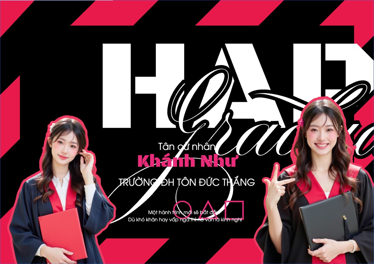 Mẫu Thiệp chúc mừng Tốt nghiệp, kỉ yếu, Graduation, yearbook, dễ thương, cute, chibi, hoạt hình, cartoon, squid game — LayerPic