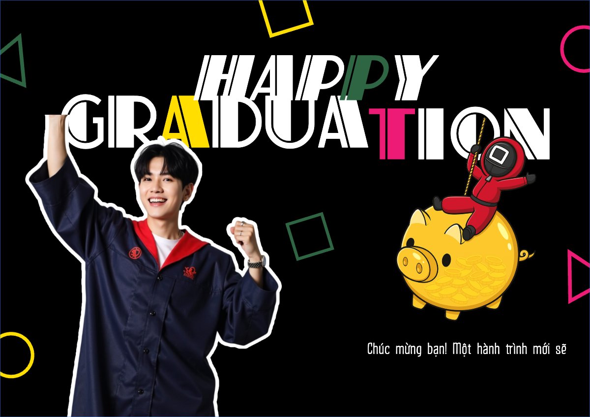 Tốt nghiệp, kỉ yếu, Graduation, yearbook, dễ thương, cute, chibi, hoạt hình, cartoon, squid game