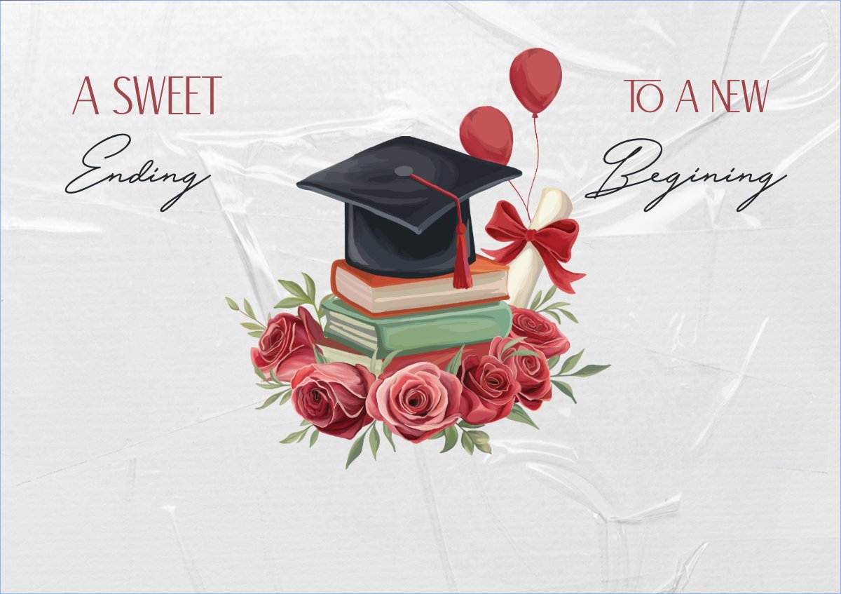 Mẫu Thiệp chúc mừng Tốt nghiệp, kỉ yếu, Graduation, cổ điển, vintage, retro, classic — LayerPic