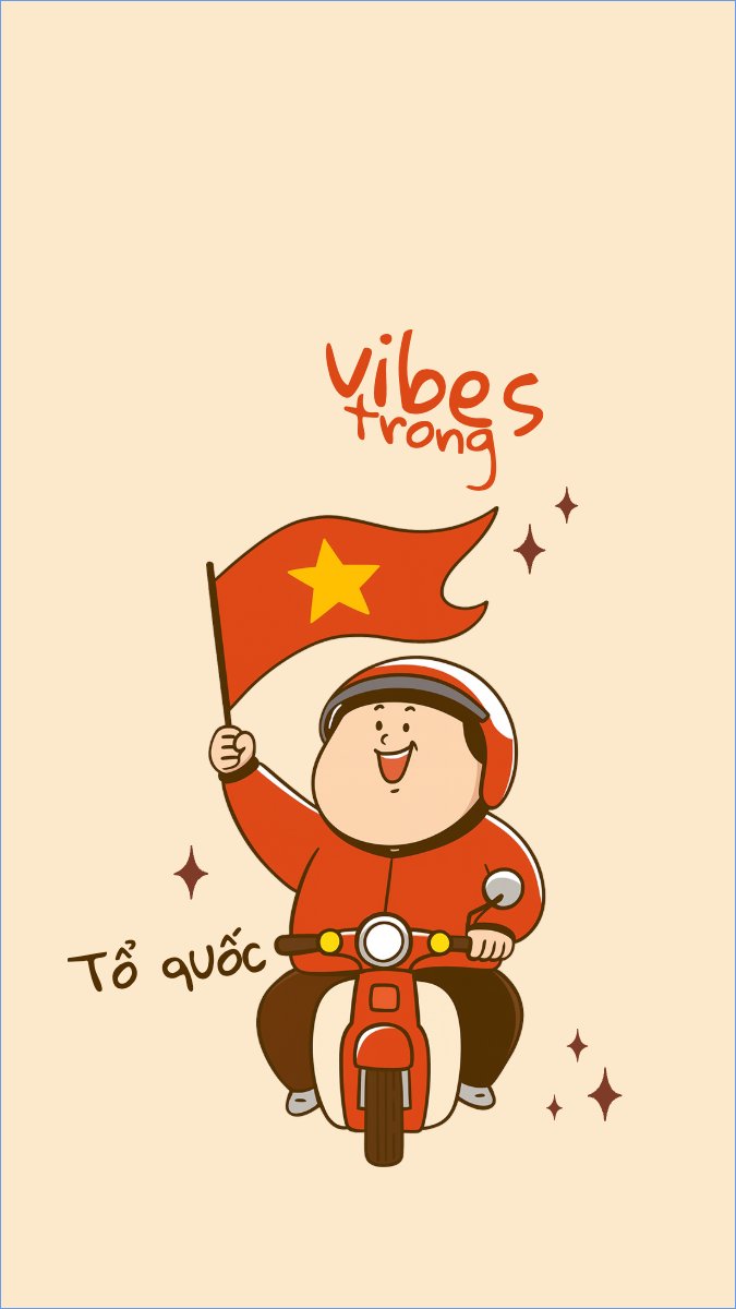Mẫu Hình nền điện thoại 2/9, Quốc Khánh, lễ hội, Việt Nam, sự kiện, dễ thương, cute, chibi, hoạt hình, cartoon — LayerPic