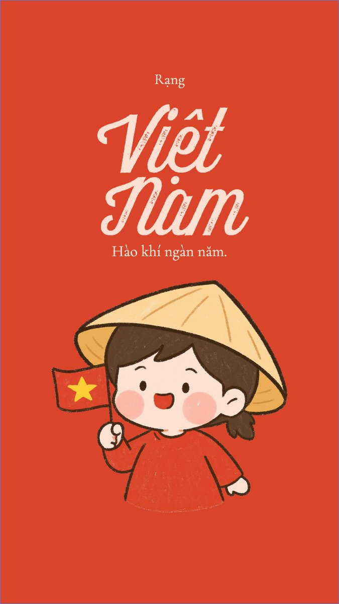 2/9, Quốc Khánh, lễ hội, Việt Nam, sự kiện, dễ thương, cute, chibi, hoạt hình, cartoon