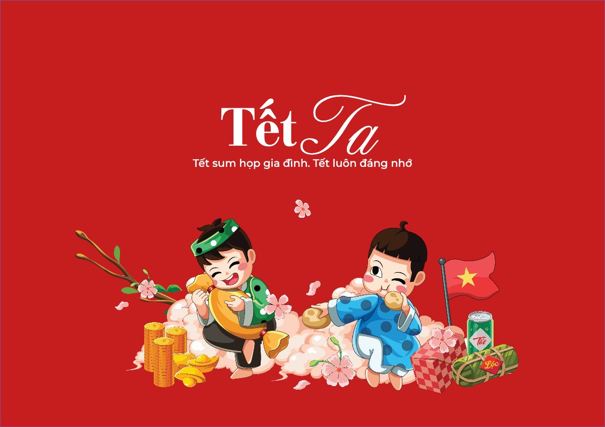 Mẫu Thiệp chúc mừng Tết, Xuân, dễ thương, cute, truyền thống, dân gian, thuần Việt — LayerPic