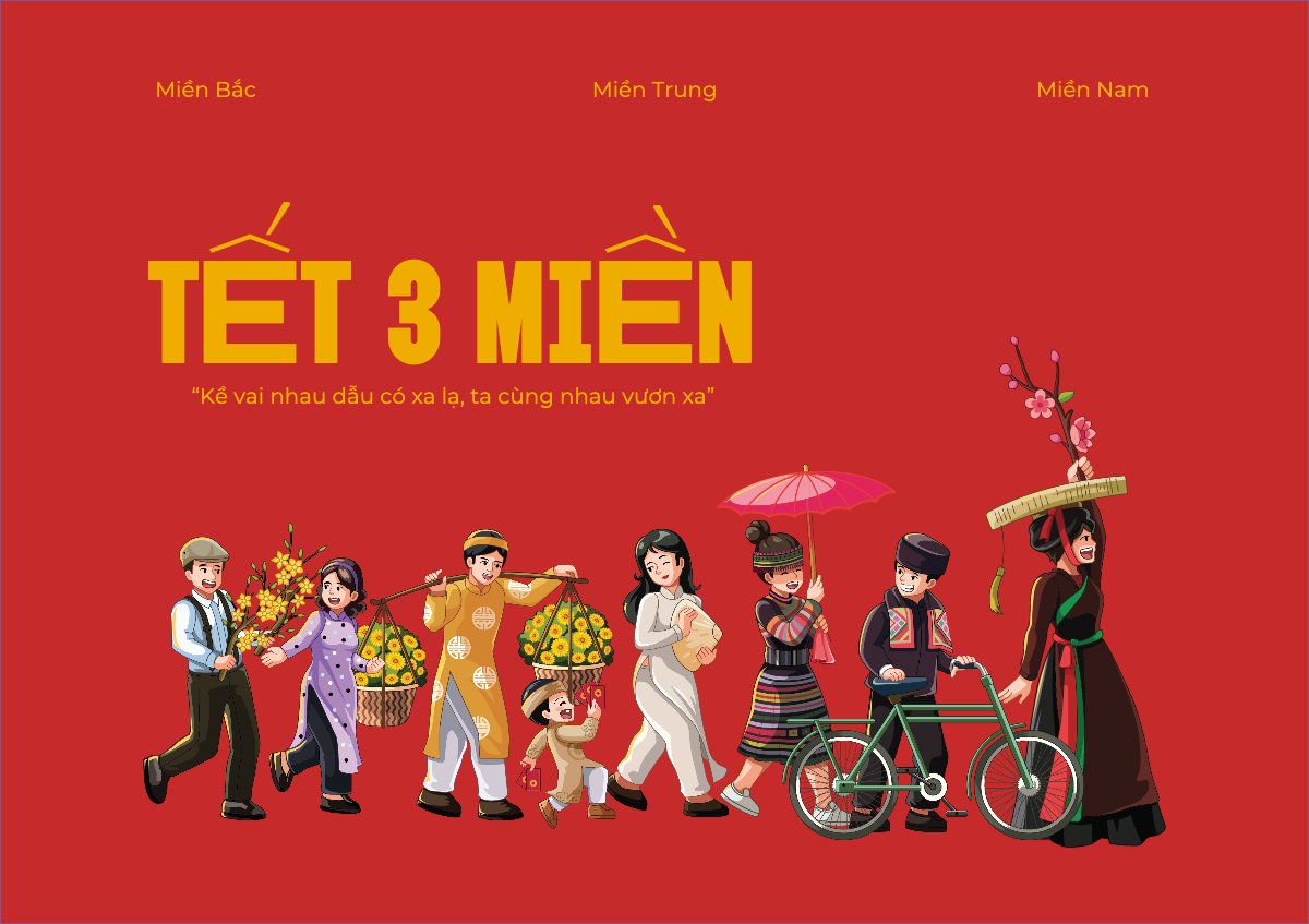 Mẫu Thiệp chúc mừng Tết, Xuân, dễ thương, cute, truyền thống, dân gian, thuần Việt — LayerPic