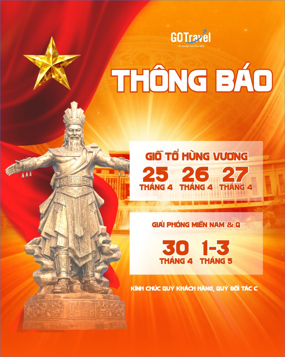 Mẫu Bài post MXH dọc Thông báo nghỉ lễ 2026 — LayerPic