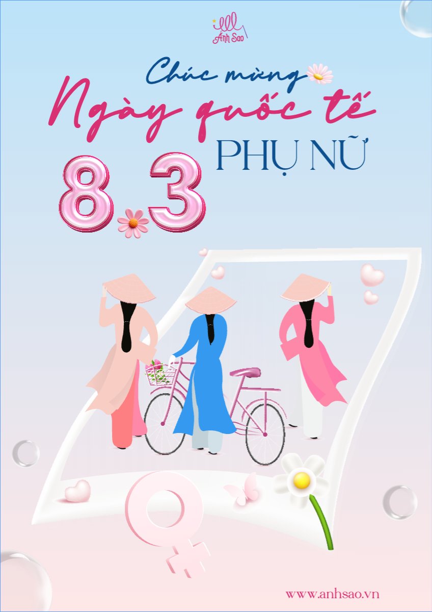 Mẫu Poster chuẩn Quốc tế phụ nữ, women's day, 8/3, sự kiện, event, chương trình, sale, giải trí, entertainment — LayerPic